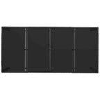 vidaXL 3 Piece Patio Dining Set with Cushions Black Poly Rattan - 18.9 x 21.7 x 34.6