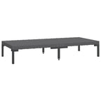 vidaXL Patio Lounge Set Outdoor Sectional Corner Sofa Poly Rattan Dark Grey - 27.6 x 27.6 x 24