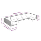 vidaXL Patio Lounge Set Outdoor Sectional Corner Sofa Poly Rattan Dark Grey - 27.6 x 27.6 x 24