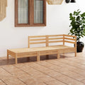 vidaXL Patio Furniture Set 3 Piece Outdoor Sectional Sofa Set Solid Wood Pine