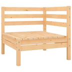 vidaXL Patio Furniture Set 3 Piece Outdoor Sectional Sofa Set Solid Wood Pine