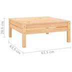 vidaXL Patio Furniture Set 3 Piece Outdoor Sectional Sofa Set Solid Wood Pine