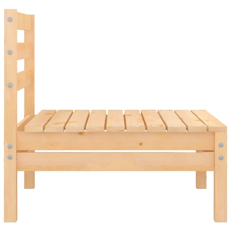 vidaXL Patio Furniture Set 3 Piece Outdoor Sectional Sofa Set Solid Wood Pine