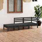 vidaXL Patio Furniture Set 3 Piece Outdoor Sectional Sofa Set Solid Wood Pine