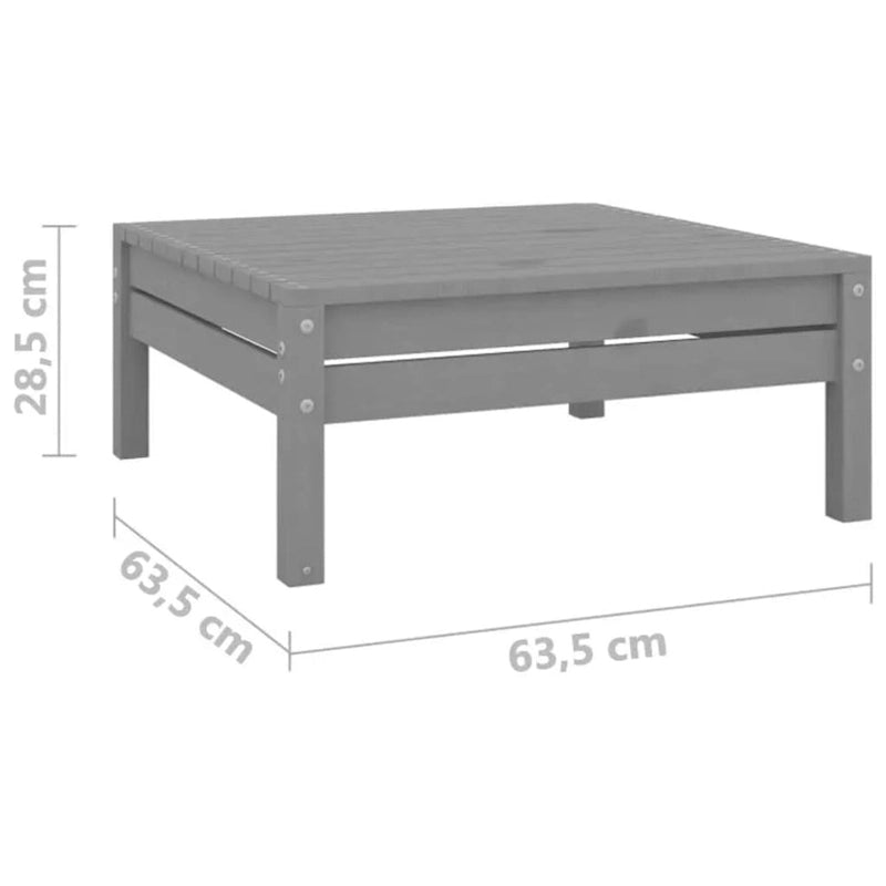 vidaXL Patio Furniture Set 3 Piece Outdoor Sectional Sofa Set Solid Wood Pine