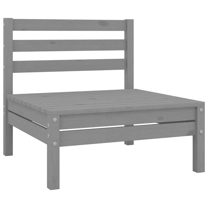 vidaXL Patio Furniture Set 3 Piece Outdoor Sectional Sofa Set Solid Wood Pine