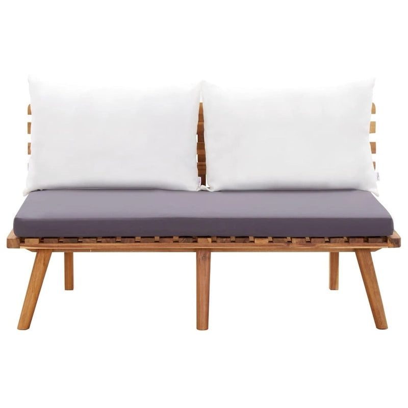 vidaXL Patio Lounge Set Outdoor Sectional Sofa Set Table Solid Wood Acacia - 23.6 x 25.6 x 25.6