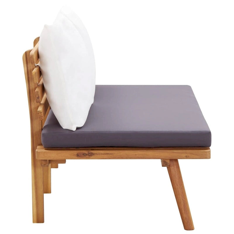 vidaXL Patio Lounge Set Outdoor Sectional Sofa Set Table Solid Wood Acacia - 23.6 x 25.6 x 25.6