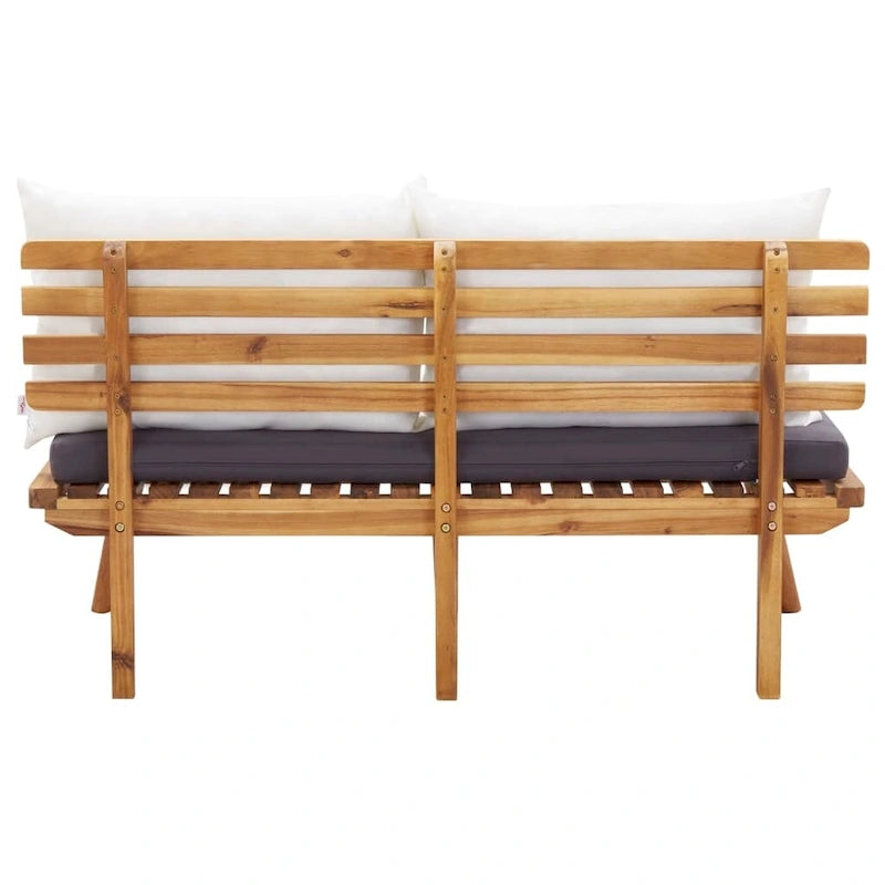 vidaXL Patio Lounge Set Outdoor Sectional Sofa Set Table Solid Wood Acacia - 23.6 x 25.6 x 25.6