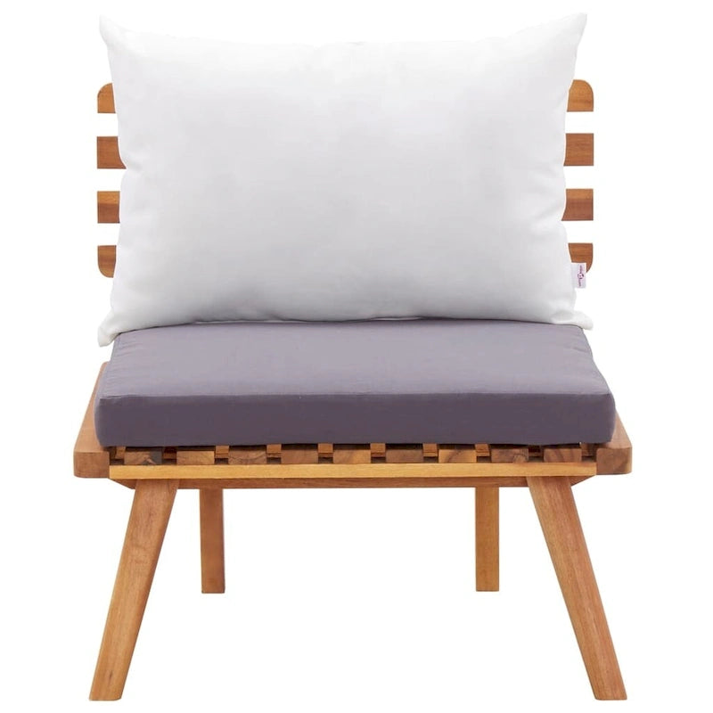 vidaXL Patio Lounge Set Outdoor Sectional Sofa Set Table Solid Wood Acacia - 23.6 x 25.6 x 25.6