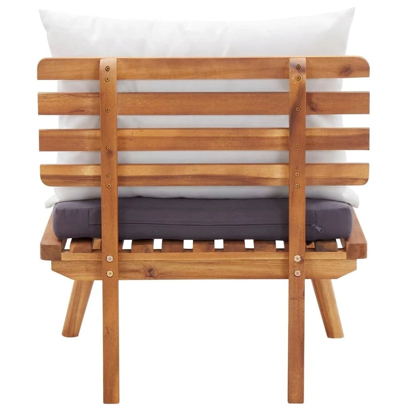 vidaXL Patio Lounge Set Outdoor Sectional Sofa Set Table Solid Wood Acacia - 23.6 x 25.6 x 25.6