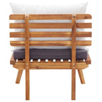 vidaXL Patio Lounge Set Outdoor Sectional Sofa Set Table Solid Wood Acacia - 23.6 x 25.6 x 25.6
