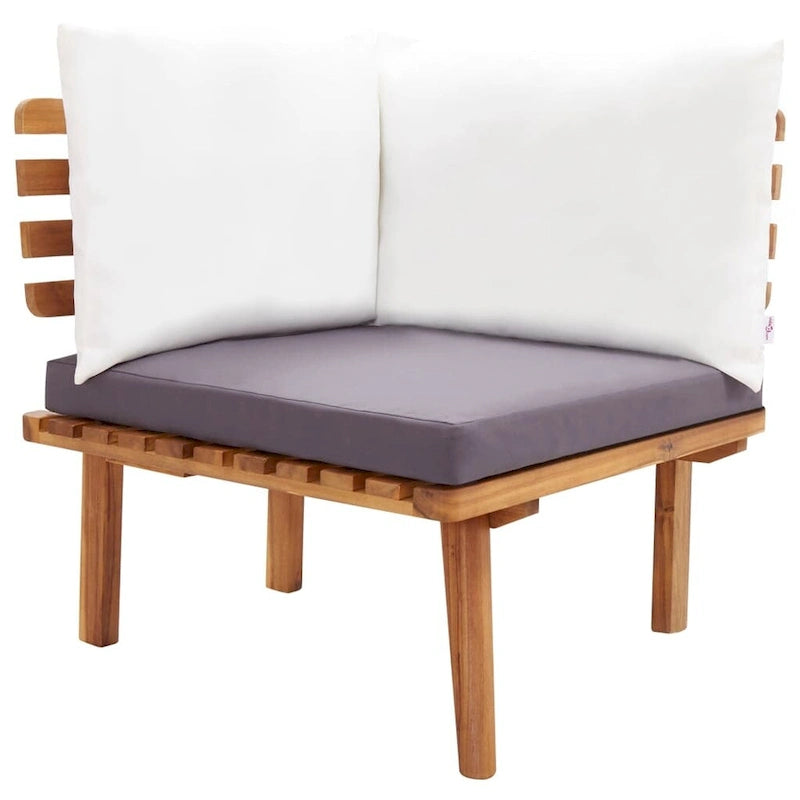 vidaXL Patio Lounge Set Outdoor Sectional Sofa Set Table Solid Wood Acacia - 23.6 x 25.6 x 25.6