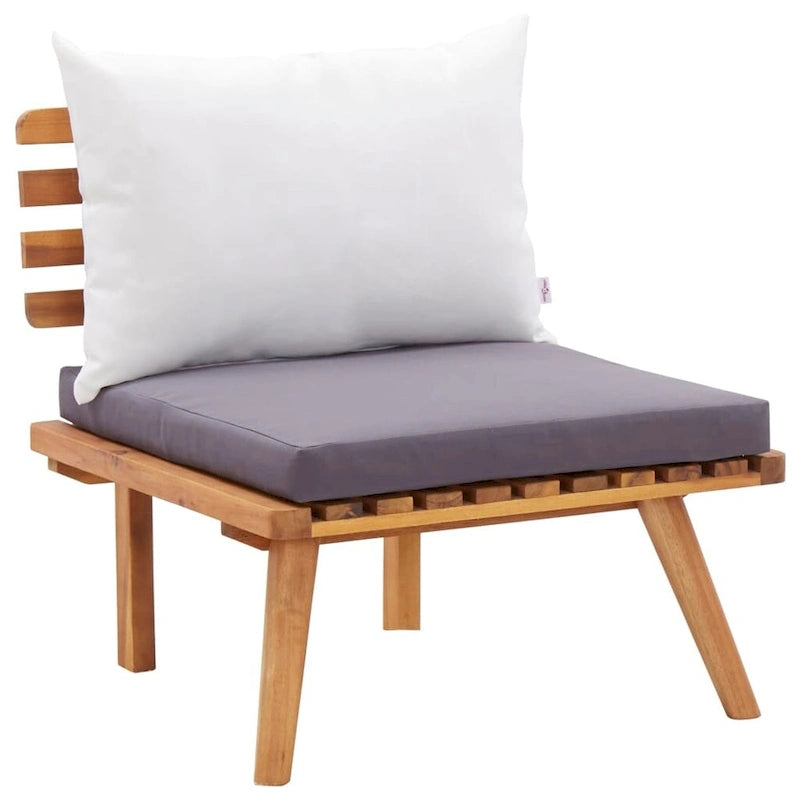 vidaXL Patio Lounge Set Outdoor Sectional Sofa Set Table Solid Wood Acacia - 23.6 x 25.6 x 25.6