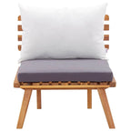 vidaXL Patio Lounge Set Outdoor Sectional Sofa Set Table Solid Wood Acacia - 23.6 x 25.6 x 25.6