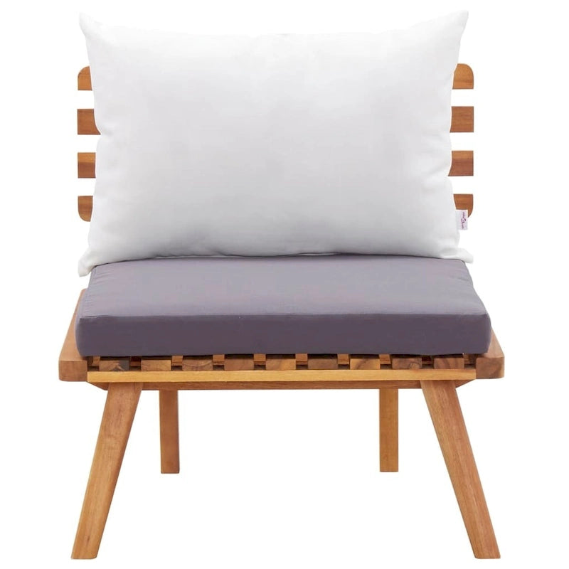 vidaXL Patio Lounge Set Outdoor Sectional Sofa Set Table Solid Wood Acacia - 23.6 x 25.6 x 25.6