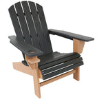 Sunnydaze All-Weather Outdoor Adirondack Chair with Drink Holder