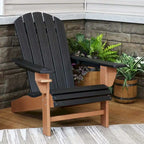 Sunnydaze All-Weather Outdoor Adirondack Chair with Drink Holder
