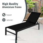 Costway 2 PCS 6-Position Lounge Chair Chaise Aluminium Adjust Recliner - See Details