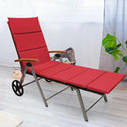 Premium Outdoor Rattan Chaise Lounge Recliner Chair for Relaxation - 56.5~ 73 x 27.5 x 29.5~44 (LX WX H)