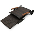 Premium Outdoor Rattan Chaise Lounge Recliner Chair for Relaxation - 56.5~ 73 x 27.5 x 29.5~44 (LX WX H)