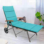 Premium Outdoor Rattan Chaise Lounge Recliner Chair for Relaxation - 56.5~ 73 x 27.5 x 29.5~44 (LX WX H)