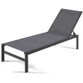 6-Position Chaise Lounge Chairs with Rustproof Aluminium Frame - 60.5-78 x 25 x 39.5-25.5 (L x W x H)