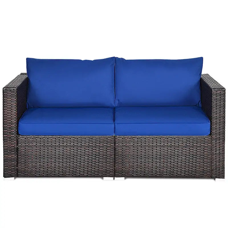 Costway 4PCS Patio Rattan Corner Sofa Sectional Furniture Set - See Details