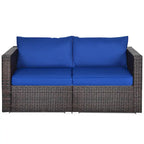 Costway 4PCS Patio Rattan Corner Sofa Sectional Furniture Set - See Details