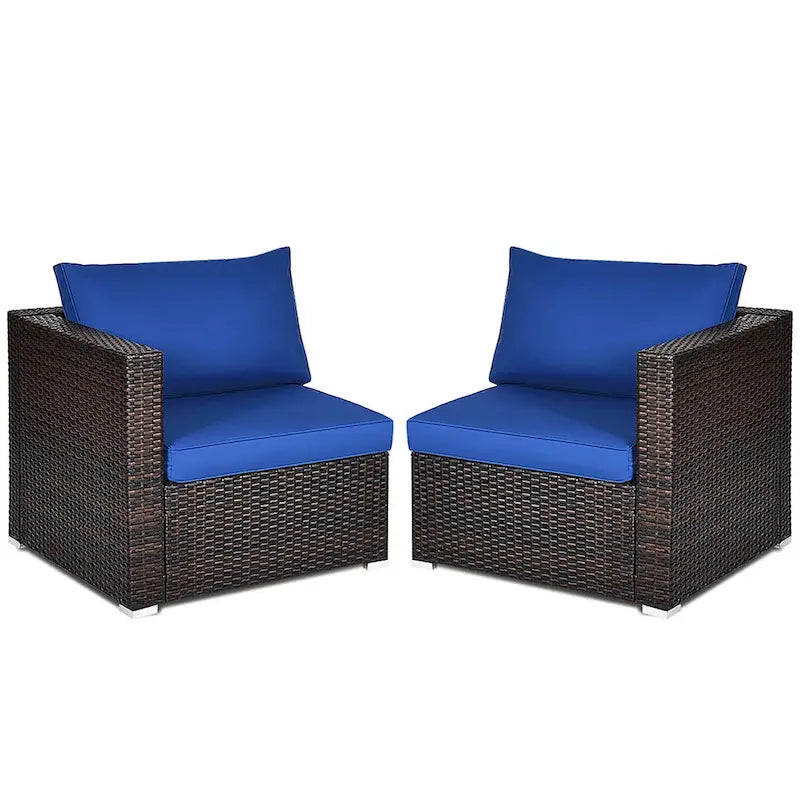 Costway 4PCS Patio Rattan Corner Sofa Sectional Furniture Set - See Details