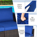 Costway 4PCS Patio Rattan Corner Sofa Sectional Furniture Set - See Details