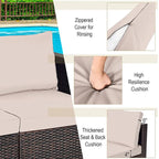 Costway 4PCS Patio Rattan Corner Sofa Sectional Furniture Set - See Details