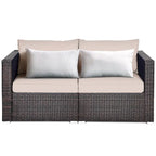 Costway 4PCS Patio Rattan Corner Sofa Sectional Furniture Set - See Details