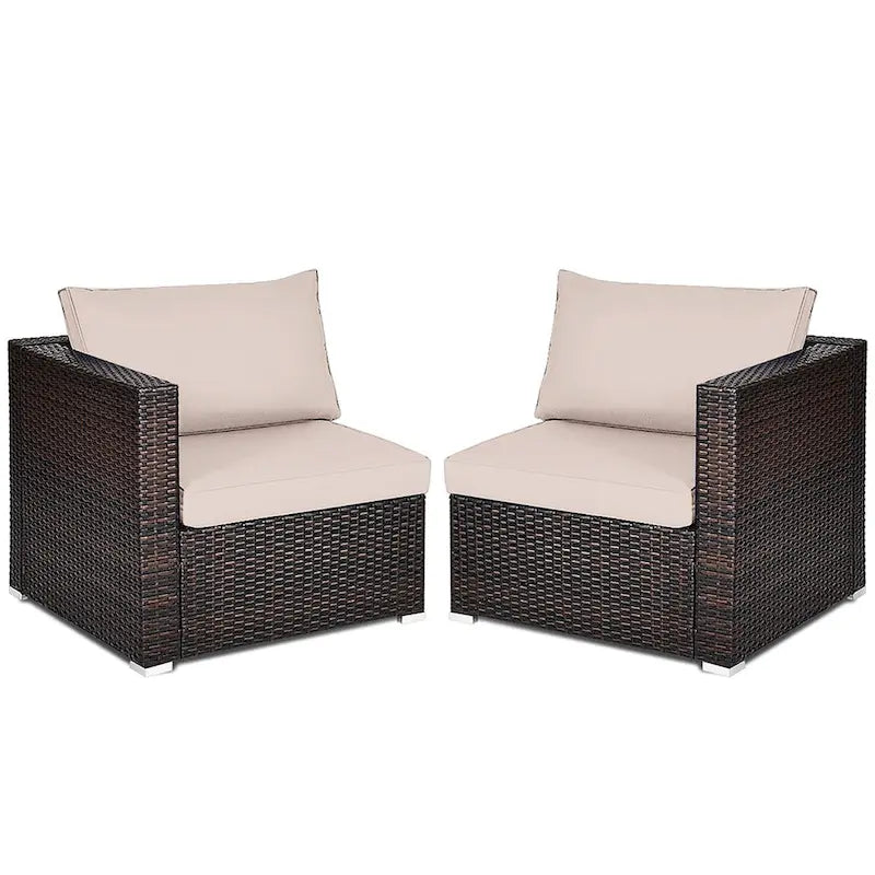 Costway 4PCS Patio Rattan Corner Sofa Sectional Furniture Set - See Details