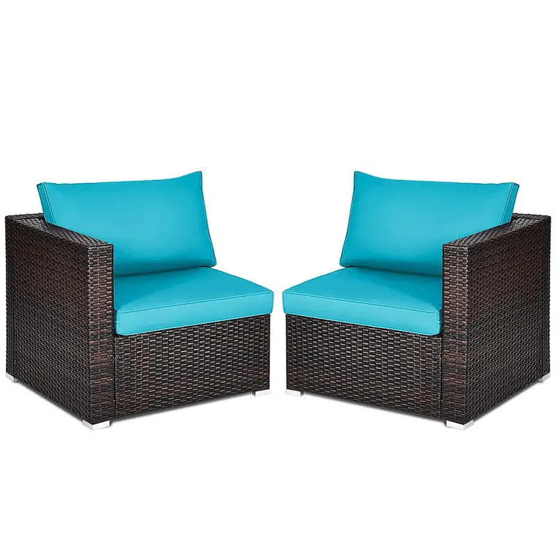 Costway 4PCS Patio Rattan Corner Sofa Sectional Furniture Set - See Details