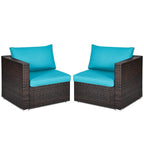 Costway 4PCS Patio Rattan Corner Sofa Sectional Furniture Set - See Details