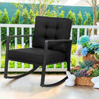 Gymax Outdoor Wicker Rocking Chair Patio Lawn Rattan Single Chair - See Details