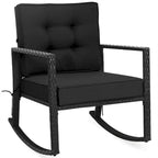 Gymax Outdoor Wicker Rocking Chair Patio Lawn Rattan Single Chair - See Details