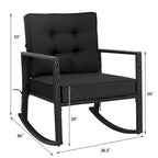Gymax Outdoor Wicker Rocking Chair Patio Lawn Rattan Single Chair - See Details