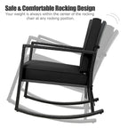 Gymax Outdoor Wicker Rocking Chair Patio Lawn Rattan Single Chair - See Details
