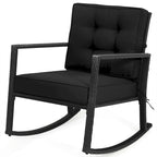 Gymax Outdoor Wicker Rocking Chair Patio Lawn Rattan Single Chair - See Details