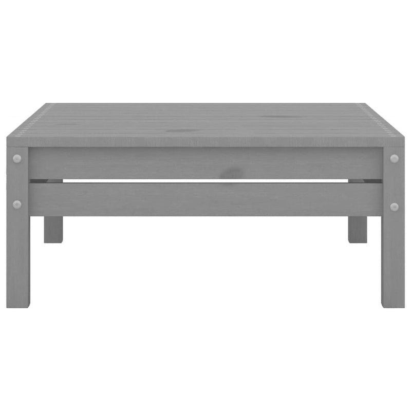 vidaXL 3 Piece Patio Lounge Set Solid Pinewood Gray - 25 x 25 x 24.6
