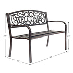 Costway Garden Bench Outdoor Furniture Porch Path Loveseat Chair - See Details