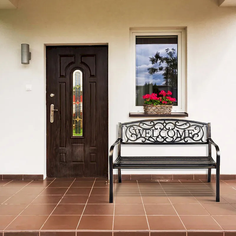 Costway Garden Bench Outdoor Furniture Porch Path Loveseat Chair - See Details