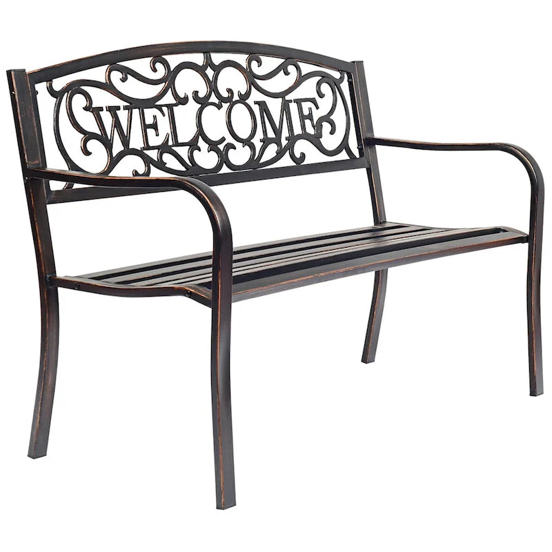 Costway Garden Bench Outdoor Furniture Porch Path Loveseat Chair - See Details