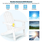 Costway 2PCS Patio Adirondack Chair Side Table Set Weather Resistant