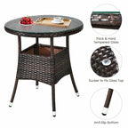 4 Pcs Furniture Patio Set Outdoor Wicker Sofa Set - 31.5 x 25.5 x 29 (L x W x H)