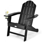 Outdoor Adirondack Chair with Built-in Cup Holder for Backyard Porch - 34 x 31 x 37 (L x W x H)