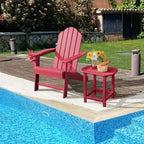 Outdoor Adirondack Chair with Built-in Cup Holder for Backyard Porch - 34 x 31 x 37 (L x W x H)