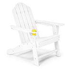 Outdoor Adirondack Chair with Built-in Cup Holder for Backyard Porch - 34 x 31 x 37 (L x W x H)